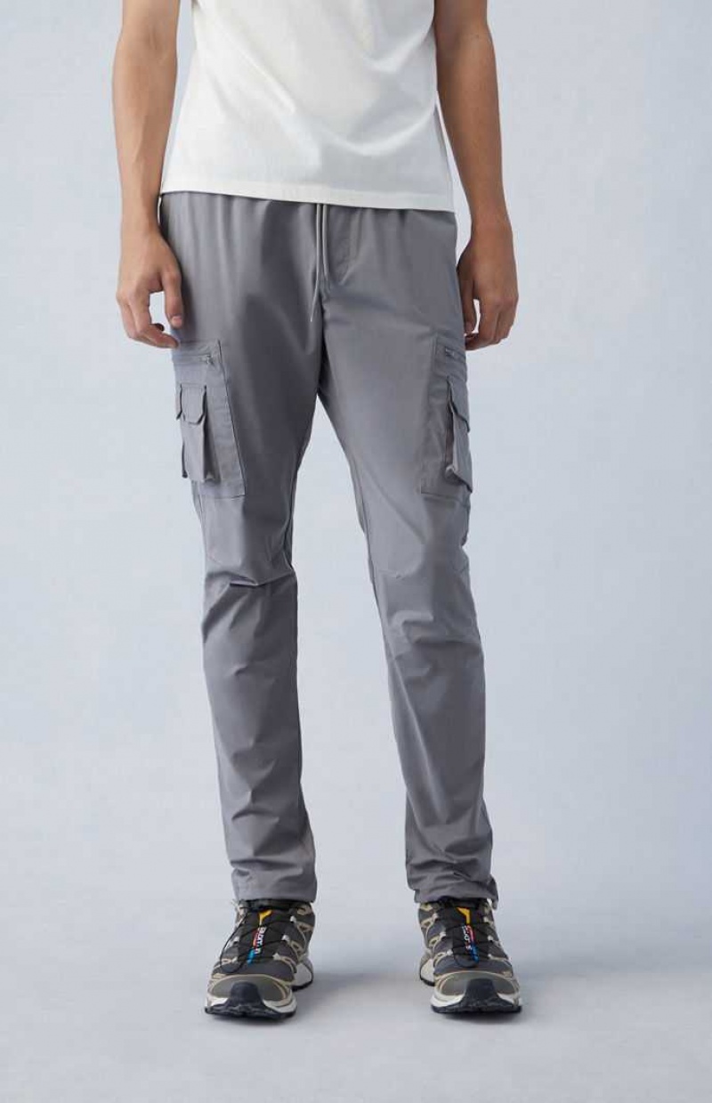 Pantalon PacSun Eco Stretch Gray Slim Cargo Hombre Gris | LZQJI2178