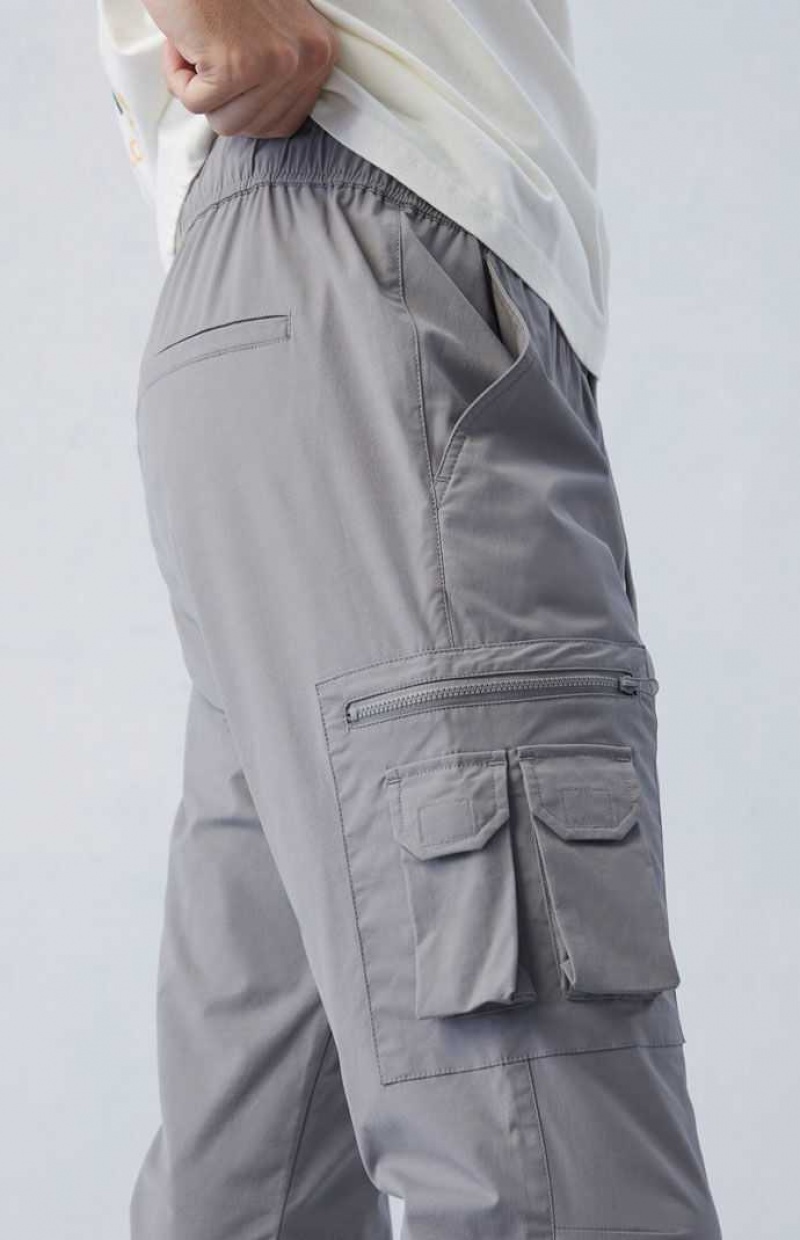 Pantalon PacSun Eco Stretch Gray Slim Cargo Hombre Gris | LZQJI2178