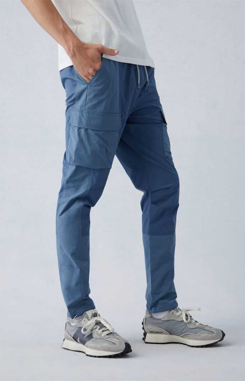 Pantalon PacSun Eco Stretch Nylon Blue Slim Cargo Hombre Azules | XLUWG6709