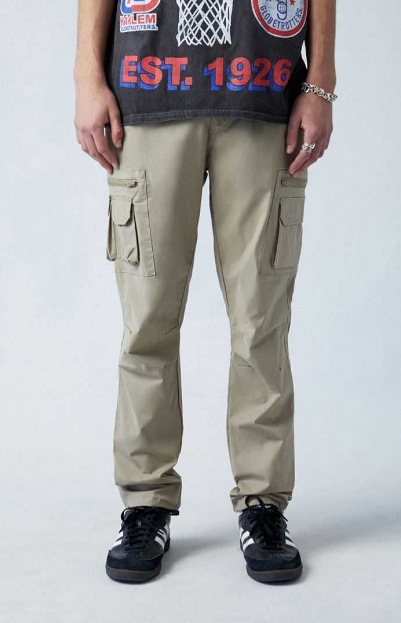 Pantalon PacSun Eco Stretch Olive Slim Cargo Hombre Verde Oliva | KHENX5306