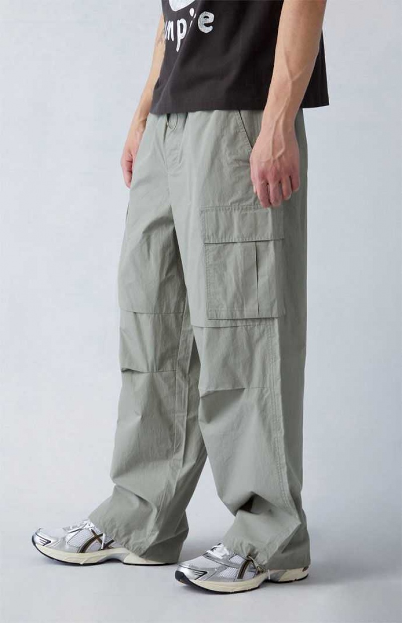 Pantalon PacSun Olive Lona Parachute Hombre Verde Oliva | KYFTW8210