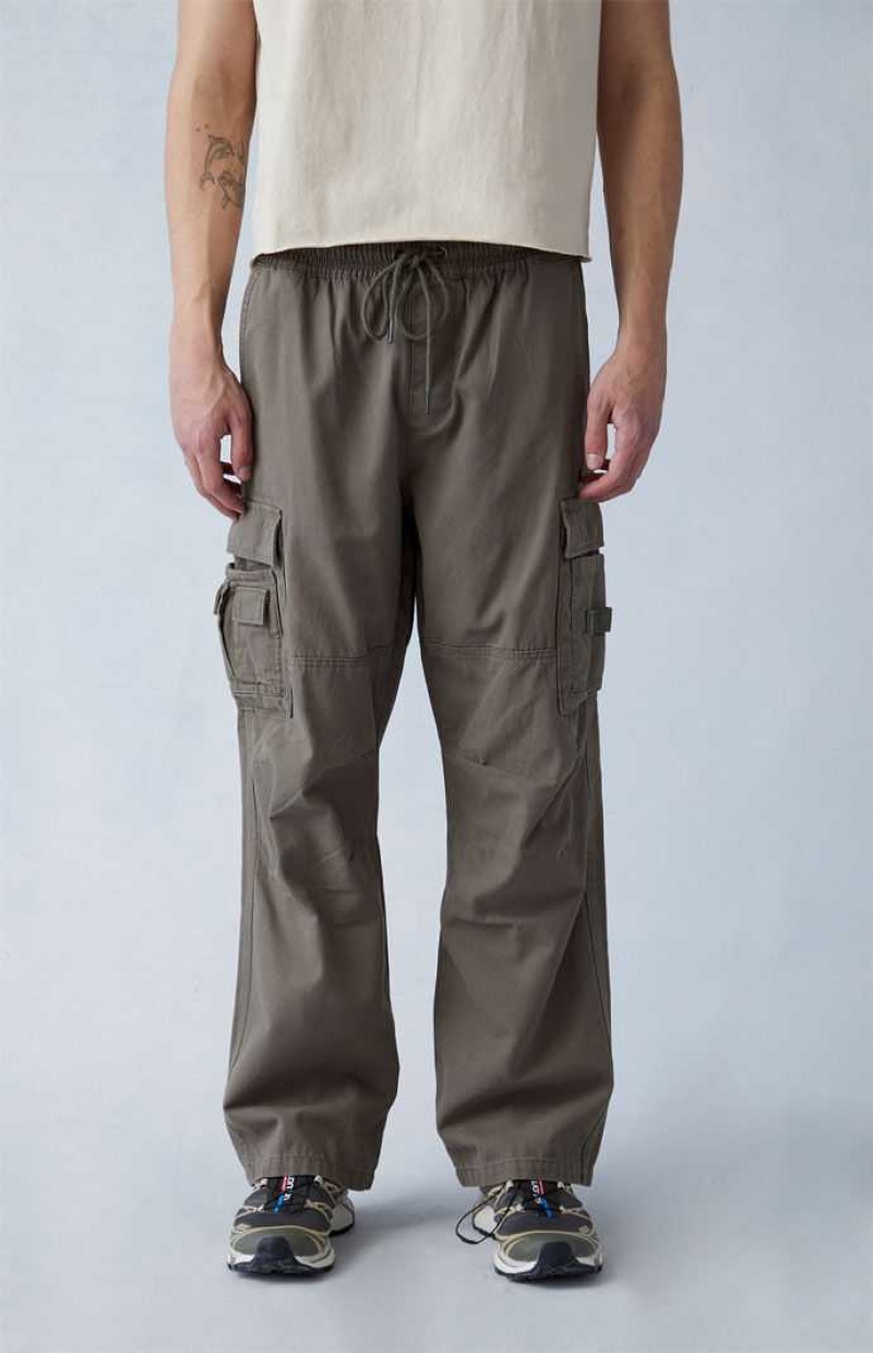 Pantalon PacSun Olive Lona gy Cargo Hombre Verde Oliva | QRDFB7364