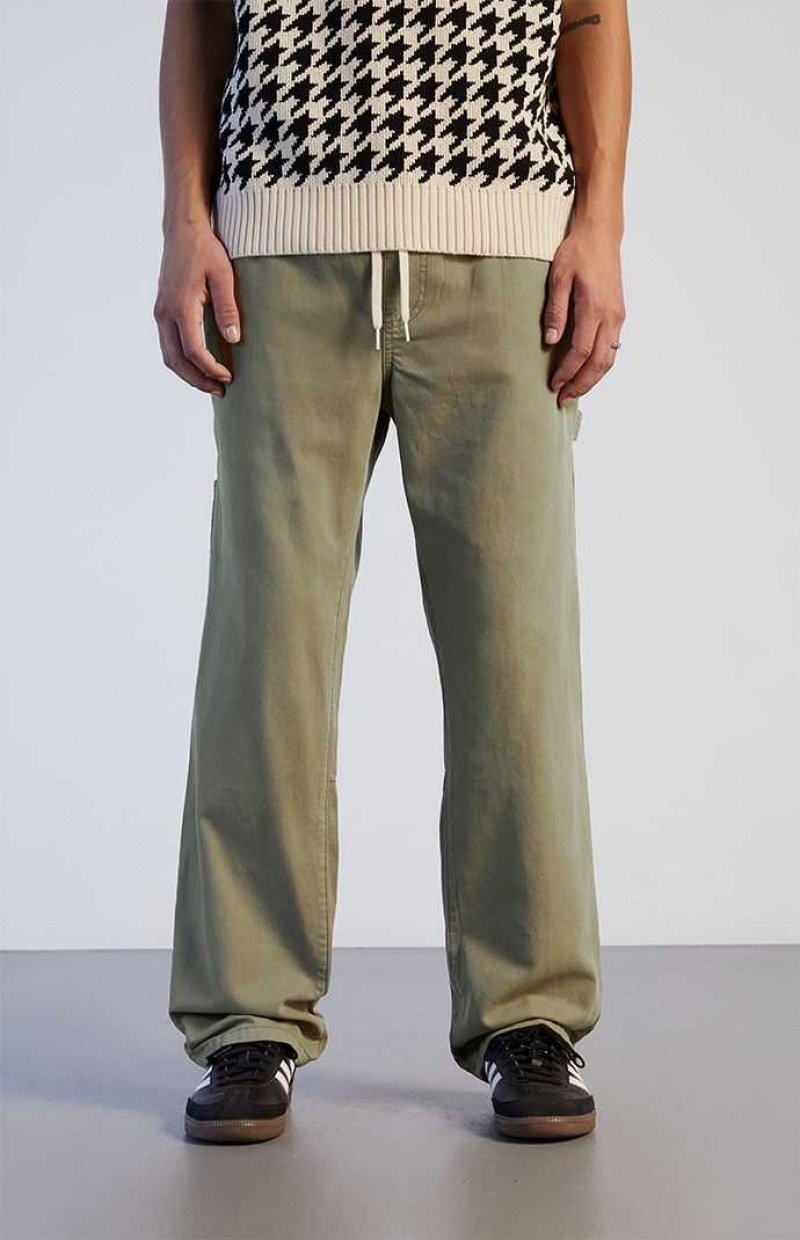 Pantalon PacSun Olive Multi Carpenter Hombre Verde Oliva | DKPLJ6573