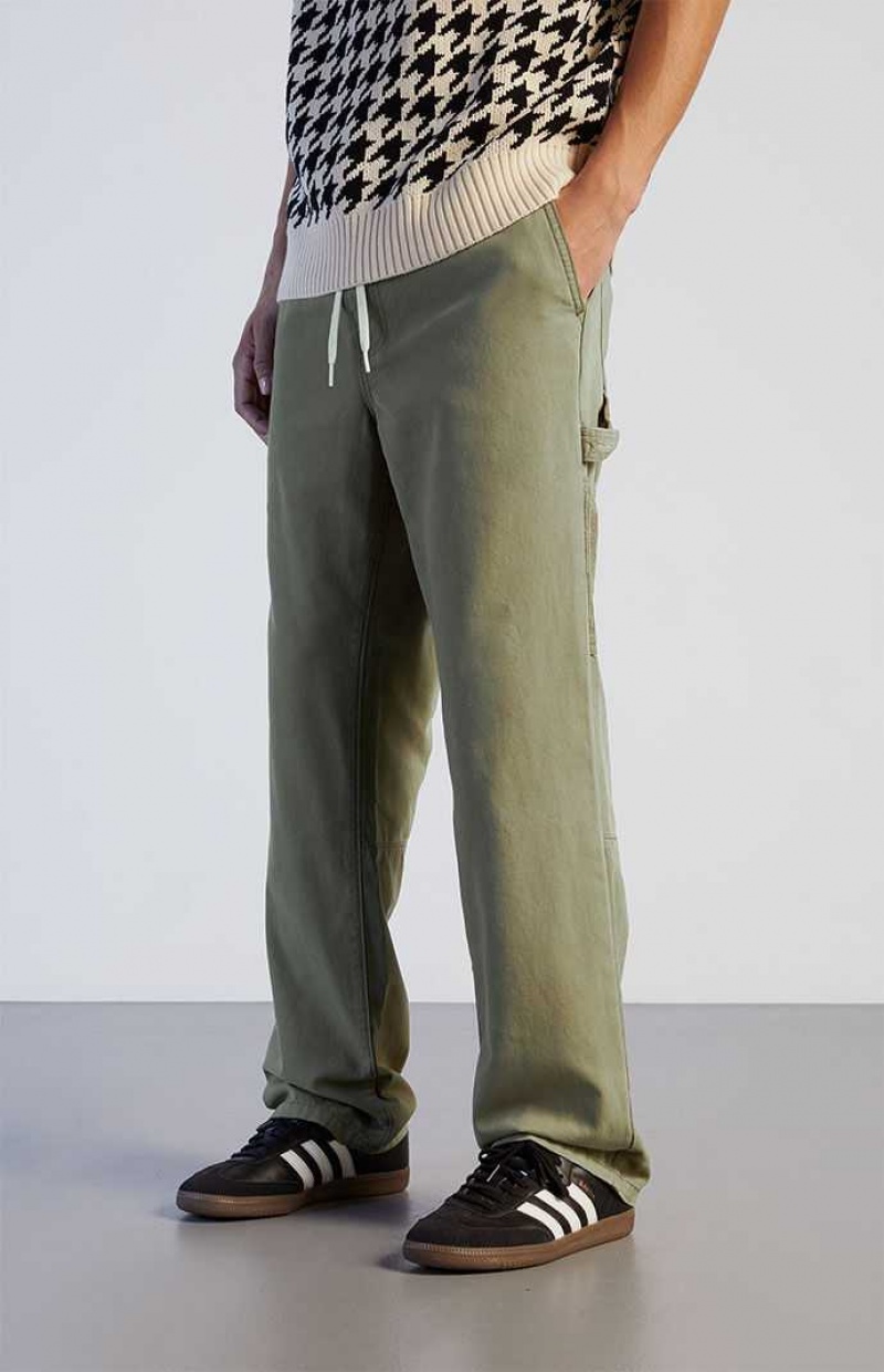 Pantalon PacSun Olive Multi Carpenter Hombre Verde Oliva | DKPLJ6573