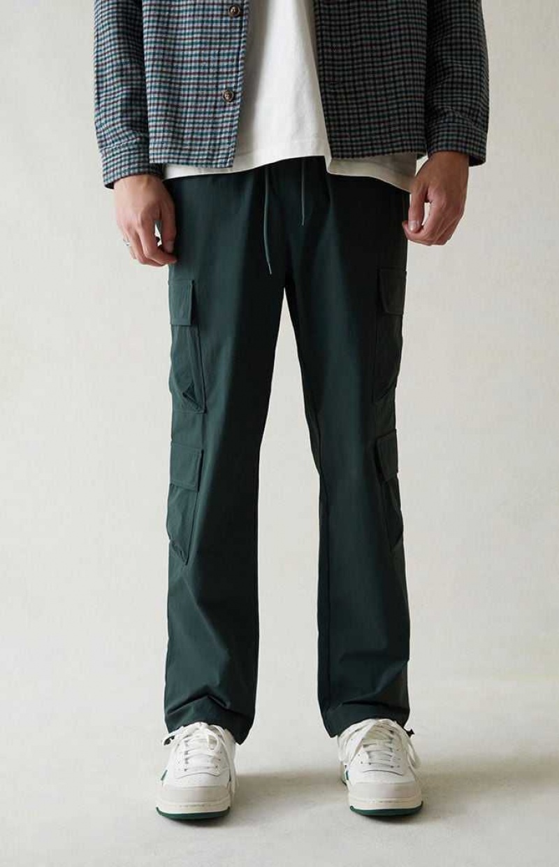 Pantalon PacSun Performance Green Directo Cargo Hombre Verde Oscuro | BSTKW3728