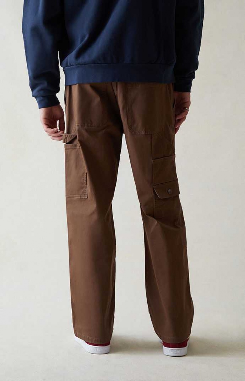 Pantalon PacSun Stretch Lona Brown gy Carpenter Hombre Marrones | TPVNZ1786