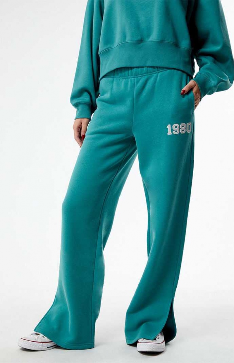 Pantalones PacSun 1980 Side Split Mujer Verde | FBMJG0839