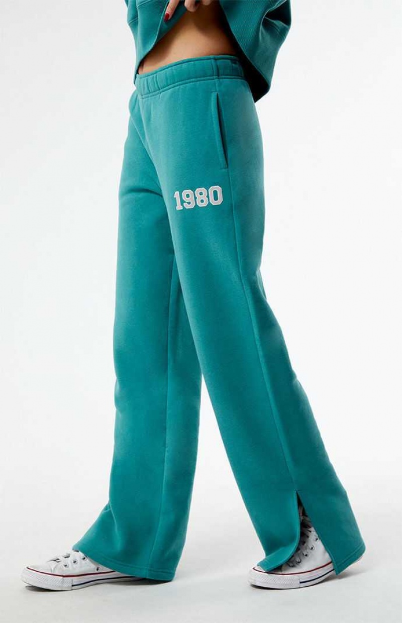 Pantalones PacSun 1980 Side Split Mujer Verde | FBMJG0839