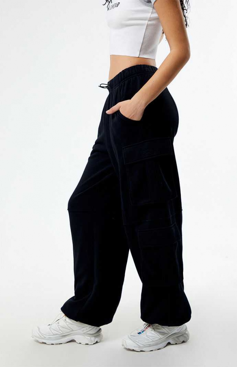 Pantalones PacSun Around Town Cargo Mujer Negras | KDBOF0817