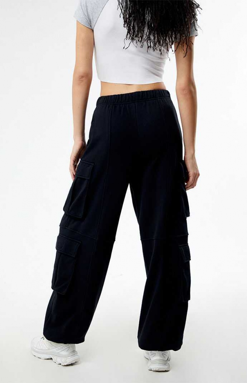 Pantalones PacSun Around Town Cargo Mujer Negras | KDBOF0817