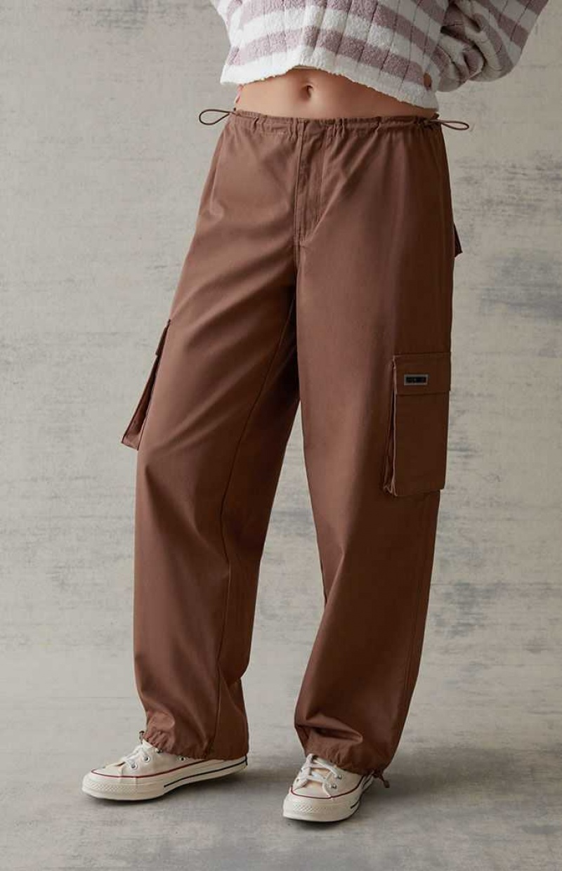 Pantalones PacSun Baggy Cargo Pull-On Mujer HAZELNUT | UTCNV3157