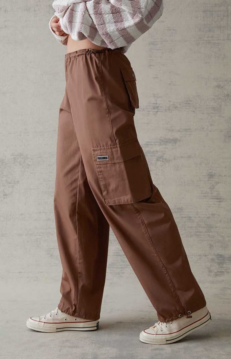 Pantalones PacSun Baggy Cargo Pull-On Mujer HAZELNUT | UTCNV3157