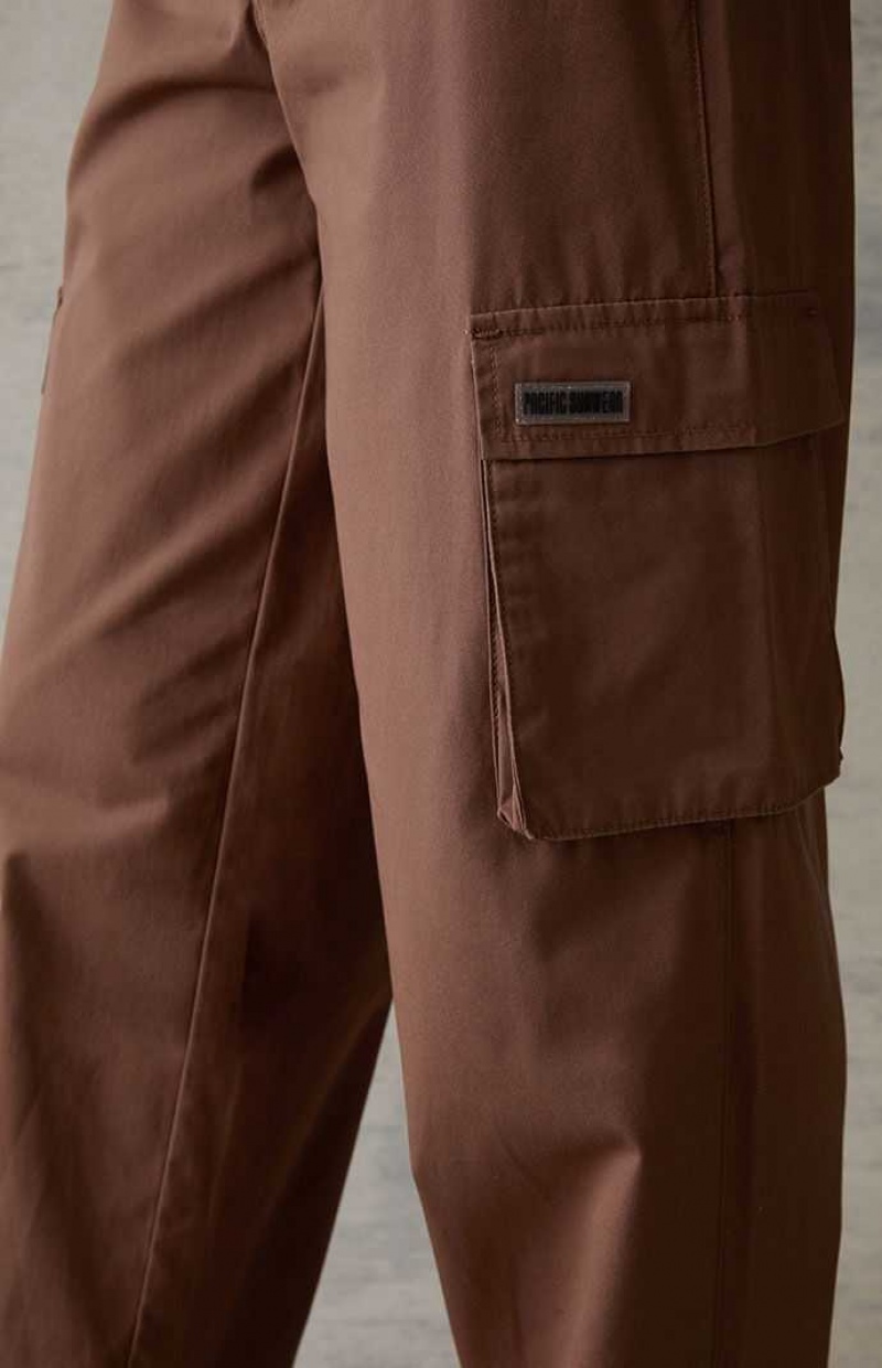 Pantalones PacSun Baggy Cargo Pull-On Mujer HAZELNUT | UTCNV3157