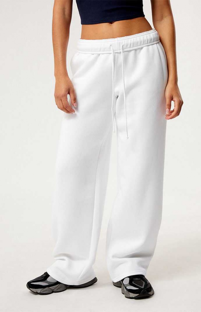 Pantalones PacSun Bar Harbor Anchos Leg Mujer Blancas | RQSXW3817