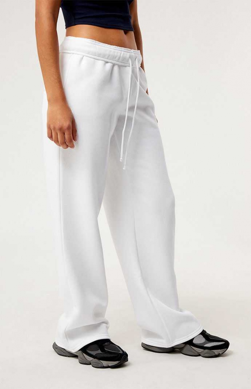 Pantalones PacSun Bar Harbor Anchos Leg Mujer Blancas | RQSXW3817