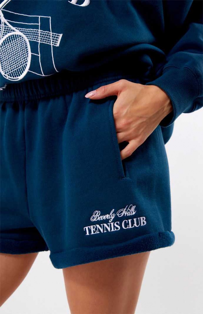 Pantalones PacSun Beverly Hills Tenis Club Rolled Sweat Mujer Azul Marino | BGNHU5948