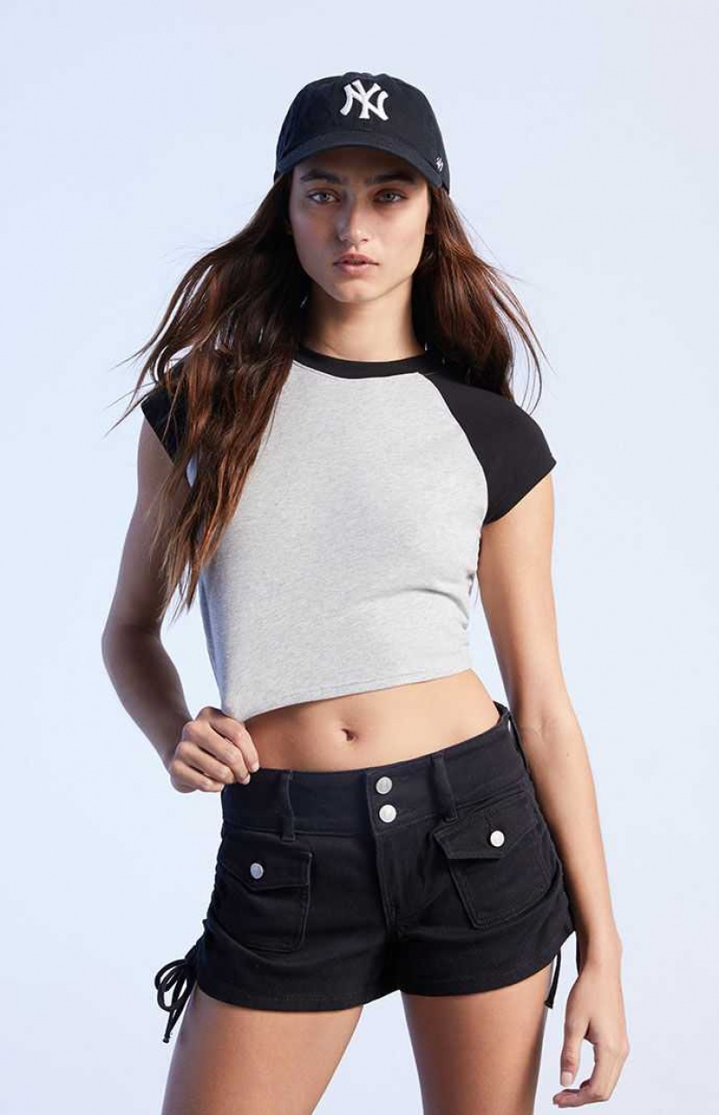 Pantalones PacSun Black Cinched Stretch Low Rise Denim Mujer Negras | UZVYI4583