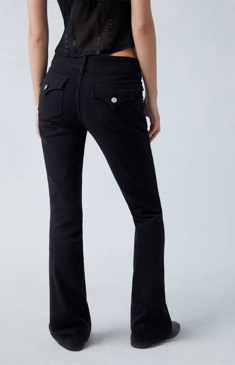 Pantalones PacSun Black Stretch Low Rise Bootcut Mujer Indigo | LDJRK7859