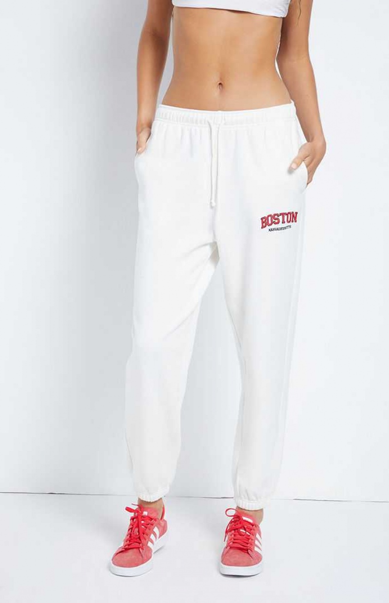 Pantalones PacSun Boston Sports Mujer BLANC DE BLANC | MTJSO5078