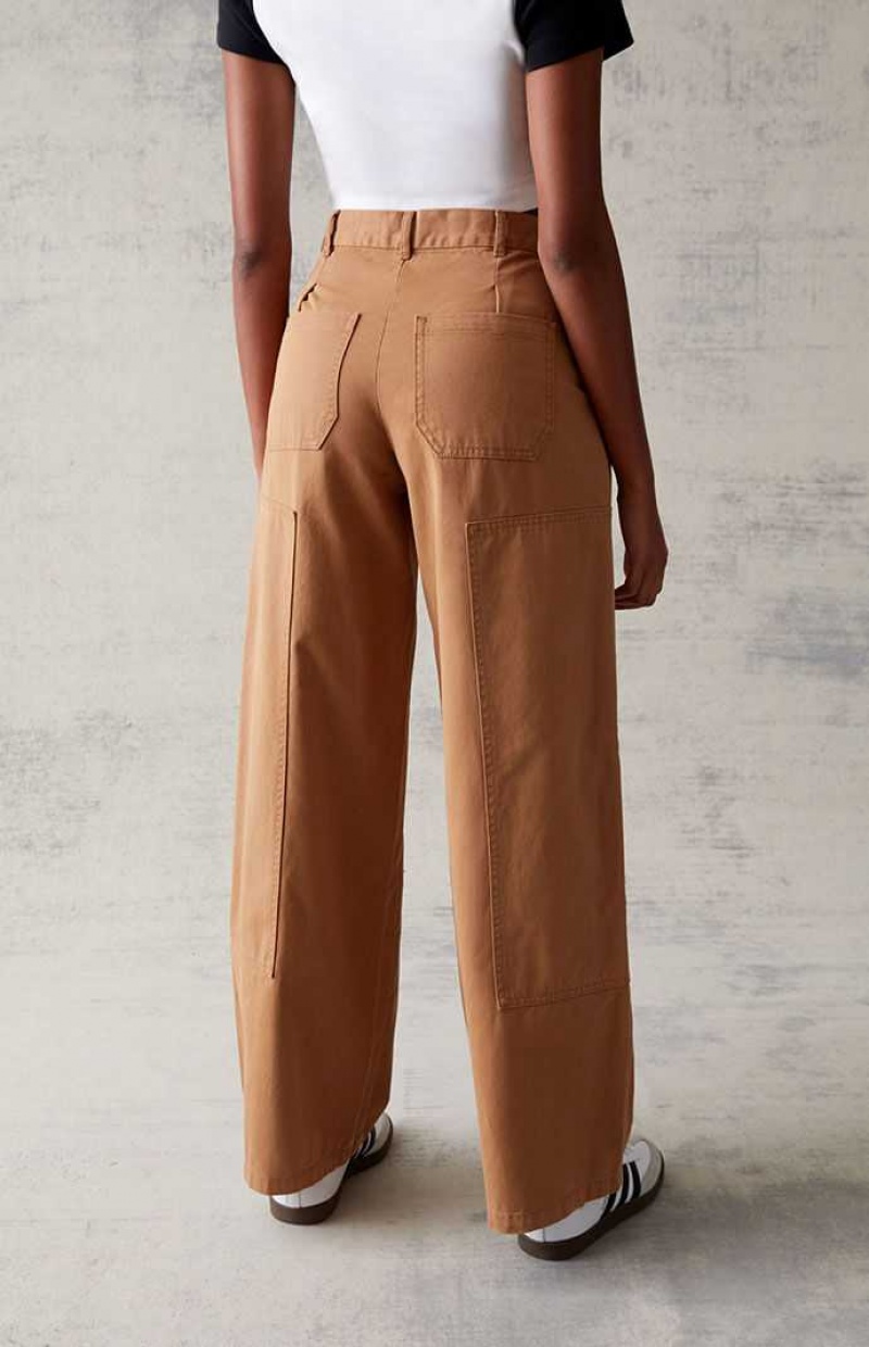 Pantalones PacSun Brown Anchos Leg Mujer Marrones | UVHEW3604