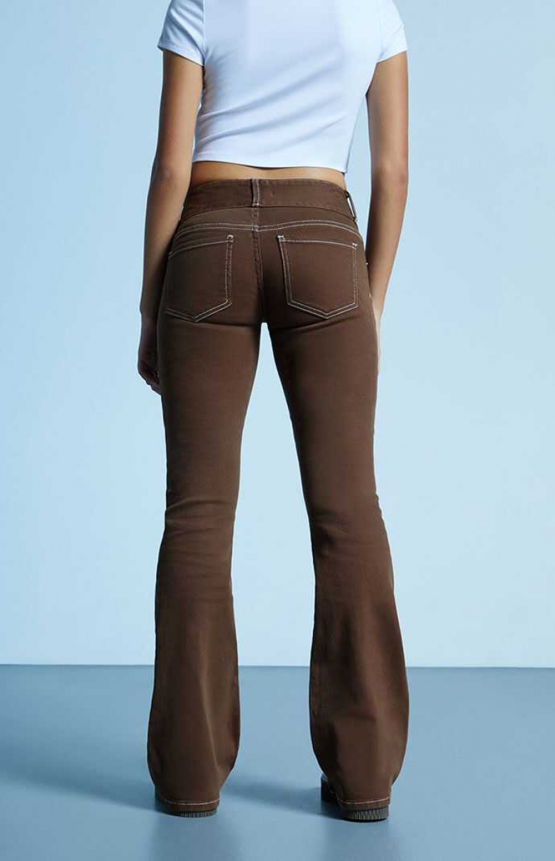 Pantalones PacSun Brown Low Rise Bootcut Mujer Marrones | BGKTC6238