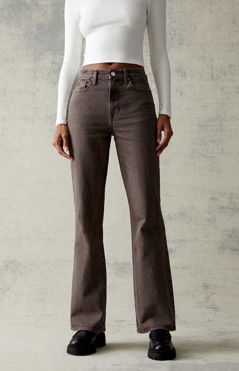 Pantalones PacSun Brown Stretch High Waisted Bootcut Mujer Marrones | VYCPE4257