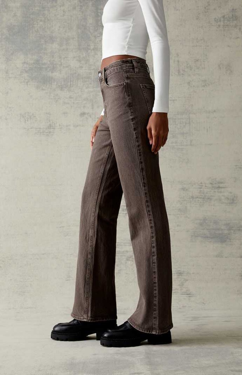 Pantalones PacSun Brown Stretch High Waisted Bootcut Mujer Marrones | VYCPE4257