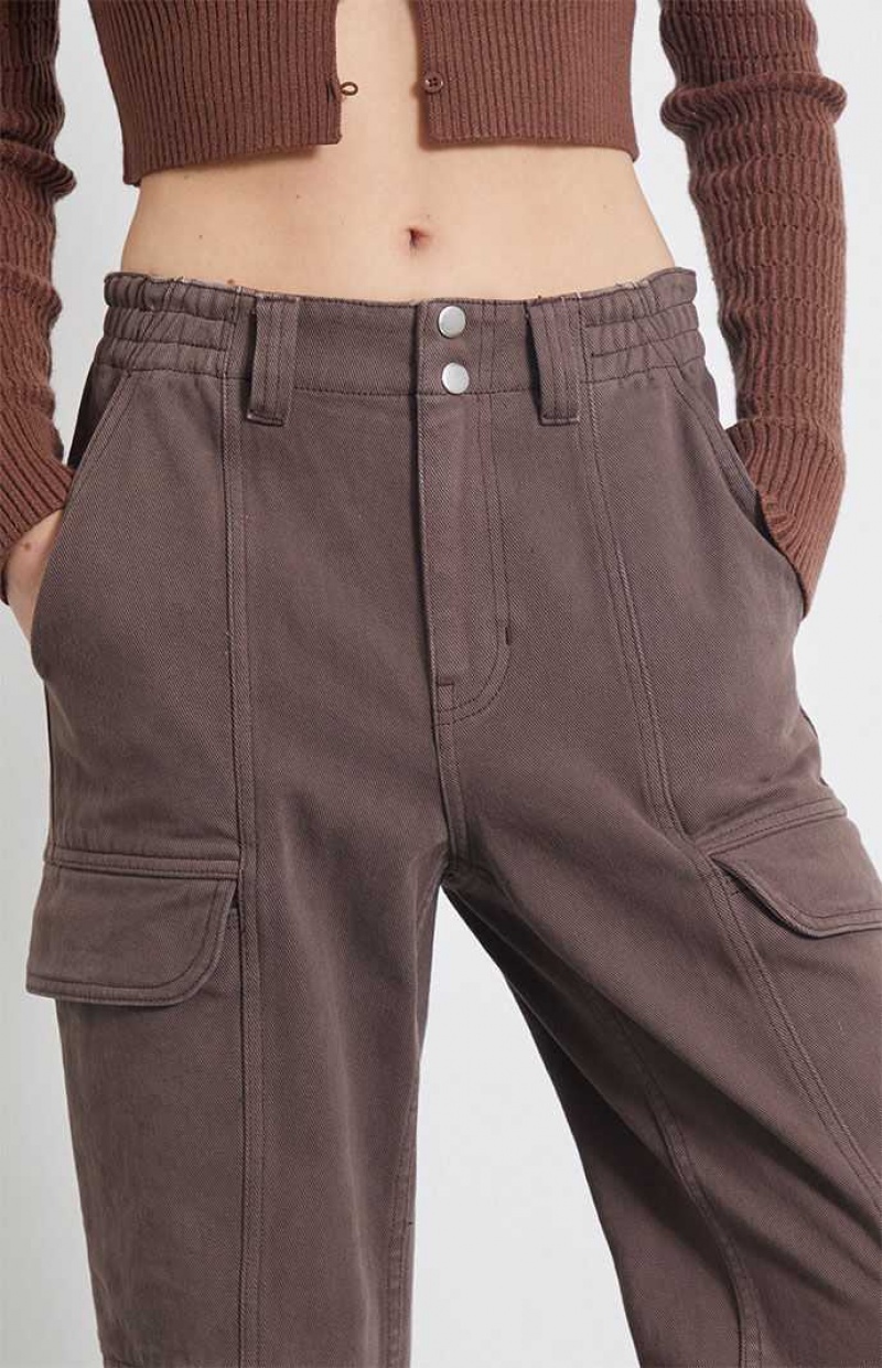 Pantalones PacSun Brownie Utility Cargo Mujer Marrones | KJGWD0361