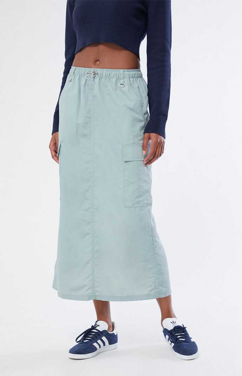 Pantalones PacSun Bungee Cargo Midi Skirt Mujer Verde Oliva | DZUJE3206