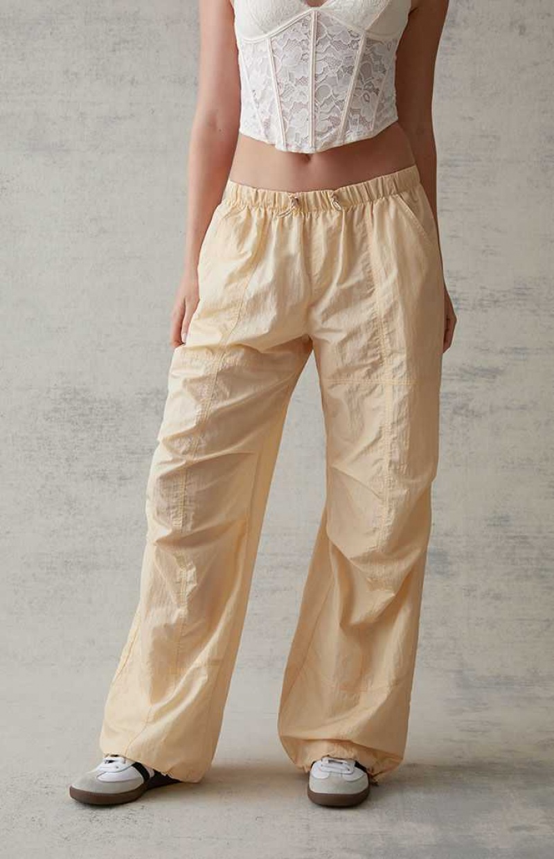 Pantalones PacSun Crinkle Bungee Pull-On Mujer Blancas | VUCGN9725