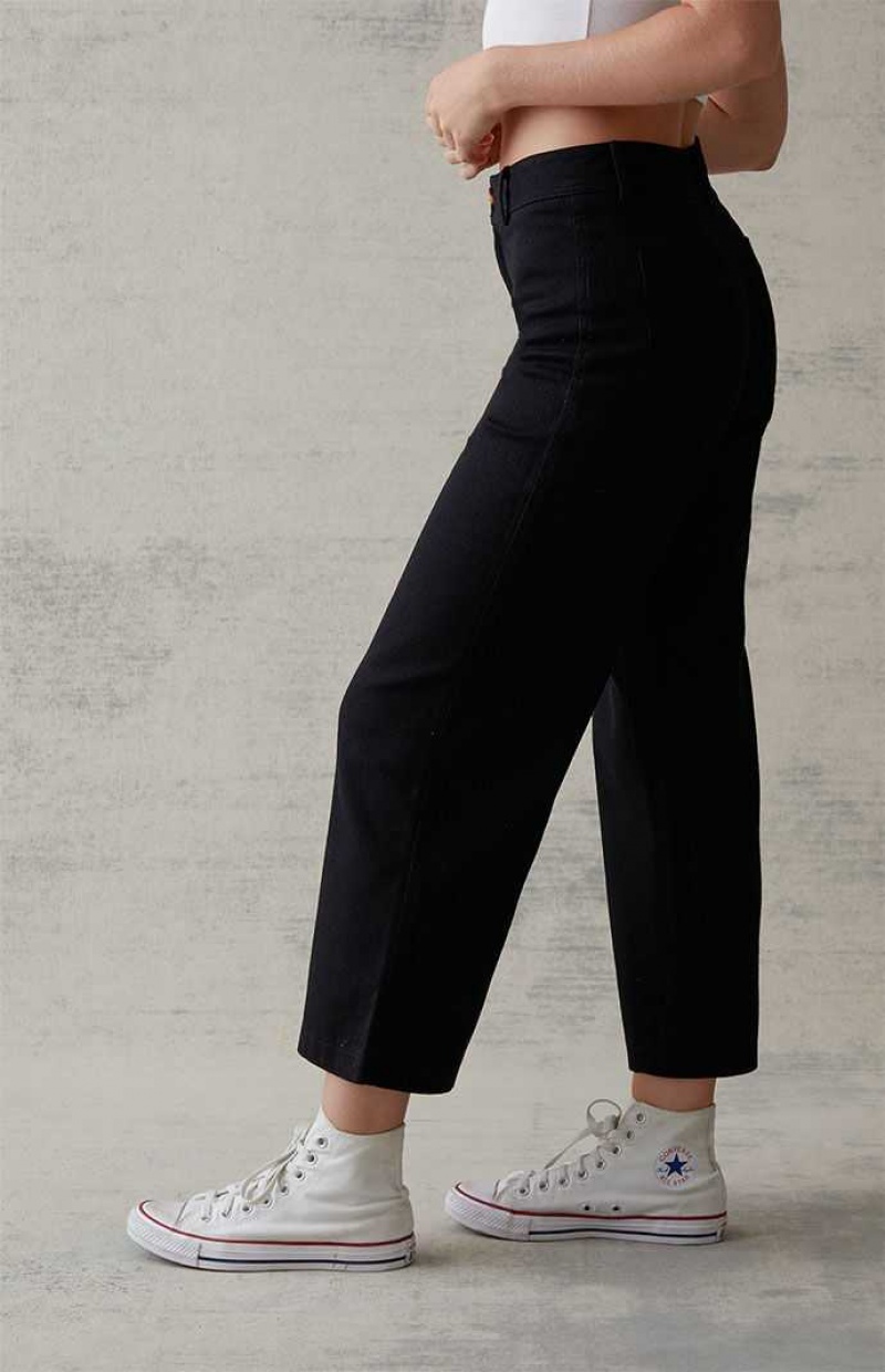 Pantalones PacSun Cropped Flare Mujer Negras | UPDQB8431