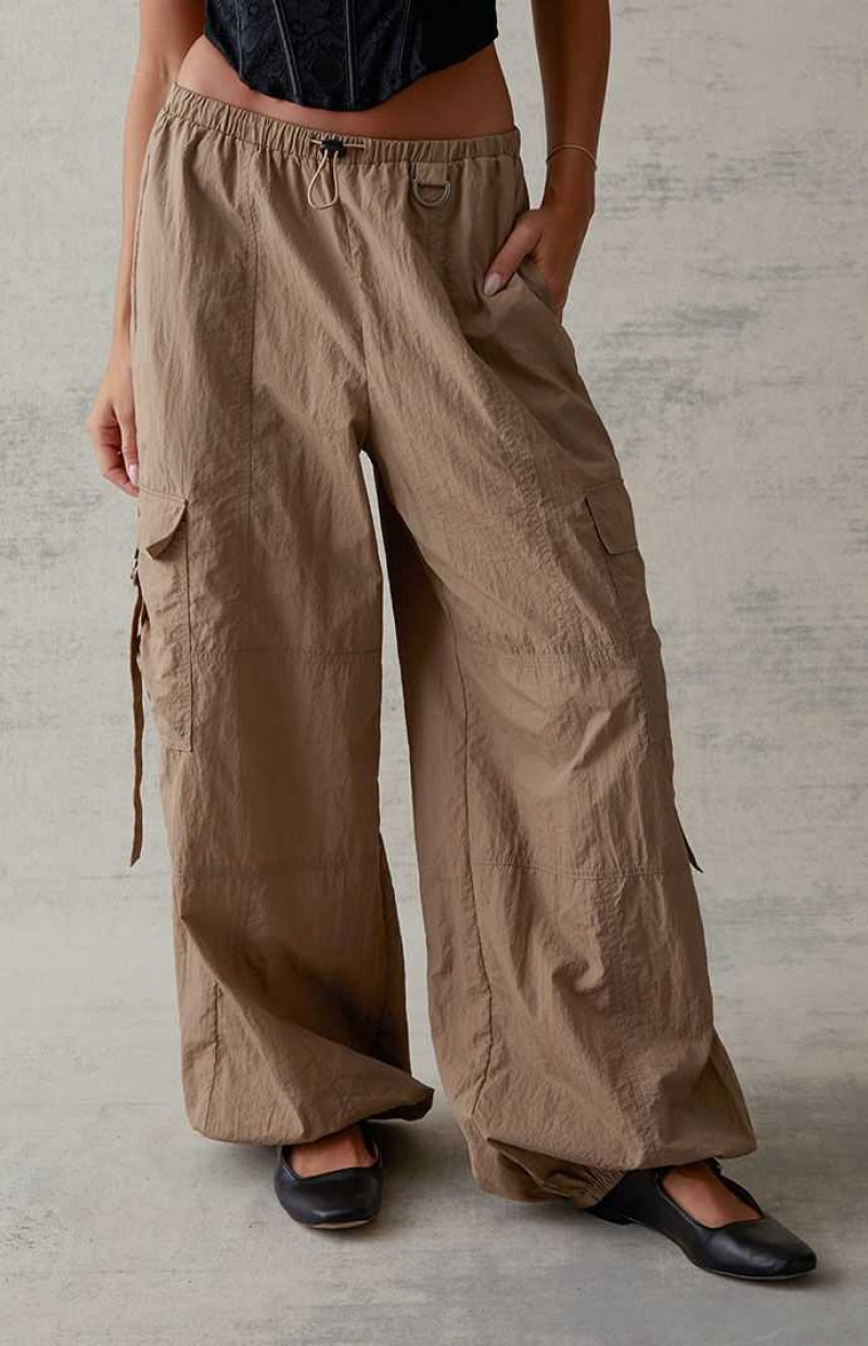 Pantalones PacSun D-Ring Pull-On Mujer Marrones | KHRGI6812