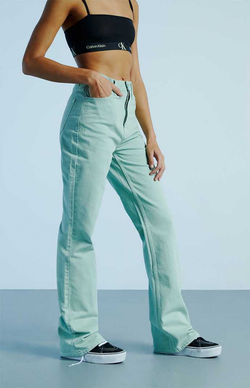 Pantalones PacSun Eco Aqua High Waisted Bootcut Mujer Turquesa Claro | KDNXG7150