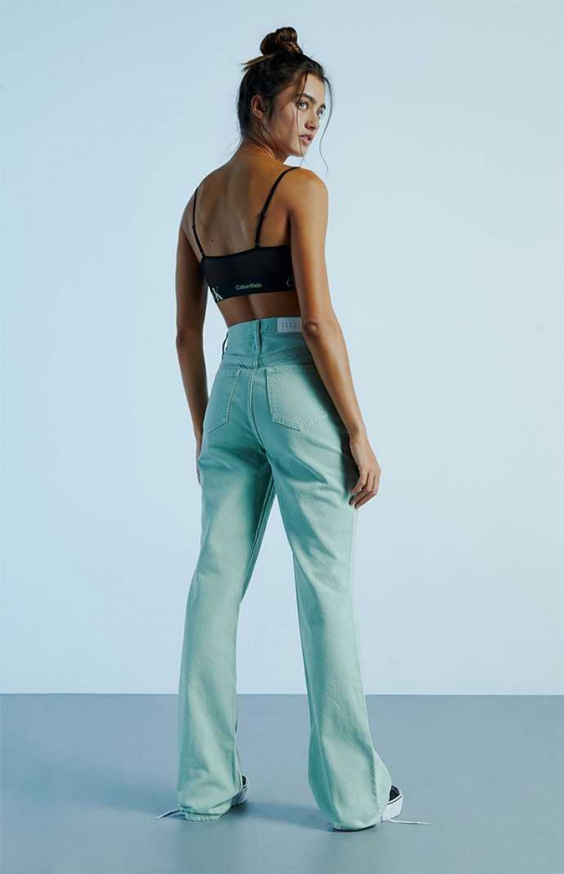 Pantalones PacSun Eco Aqua High Waisted Bootcut Mujer Turquesa Claro | KDNXG7150