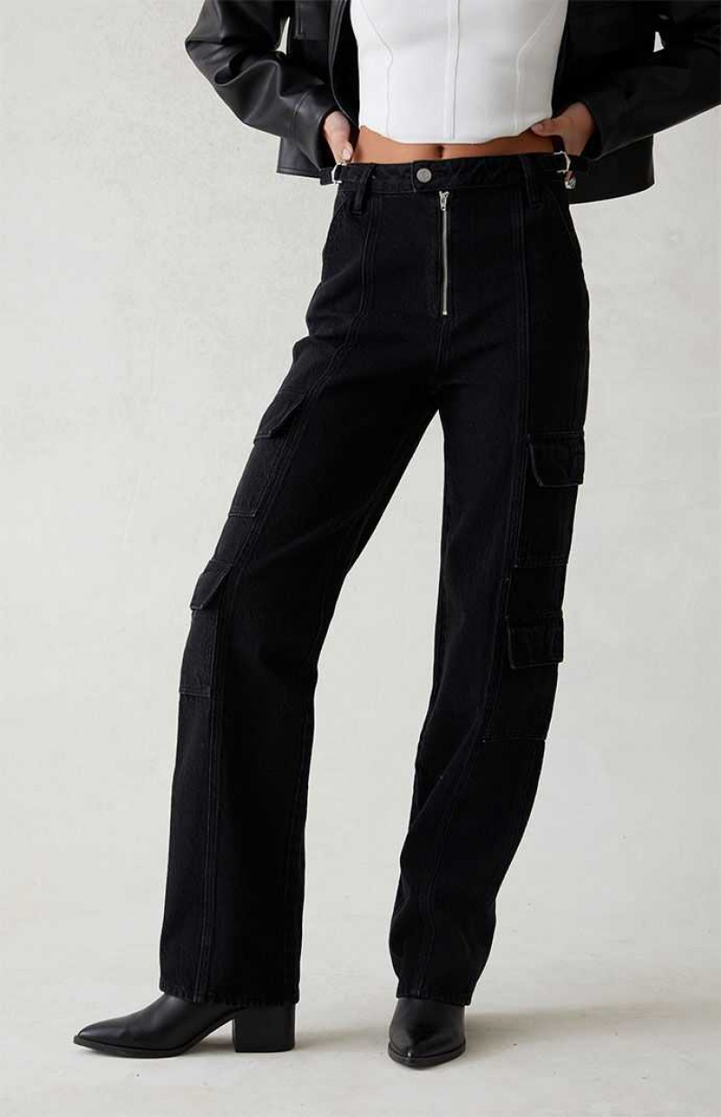 Pantalones PacSun Eco Black '90s Boyfriend Cargo Mujer Negras | PMYGQ5926