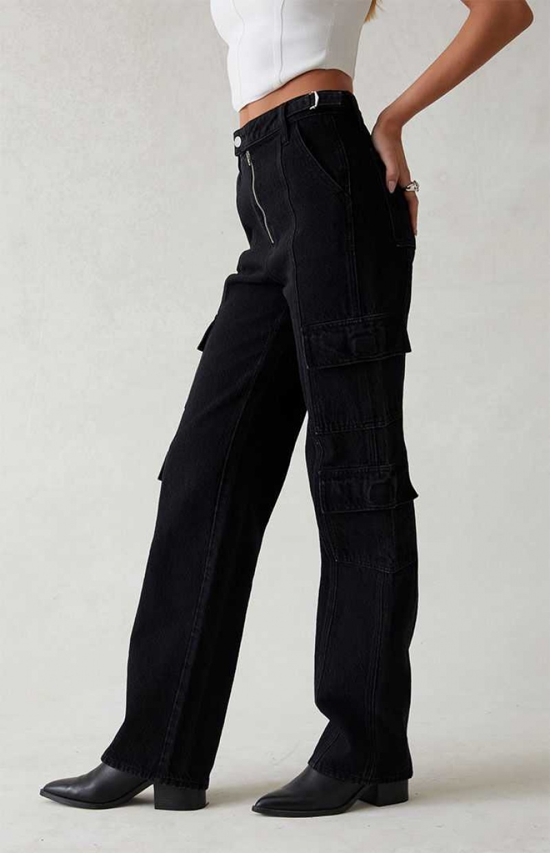 Pantalones PacSun Eco Black '90s Boyfriend Cargo Mujer Negras | PMYGQ5926