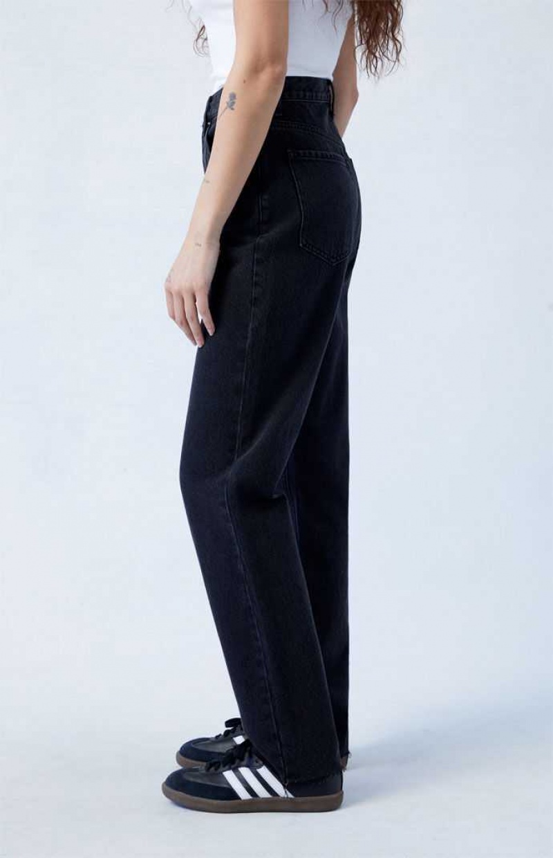 Pantalones PacSun Eco Black Dad Mujer Negras | DTSKG1820