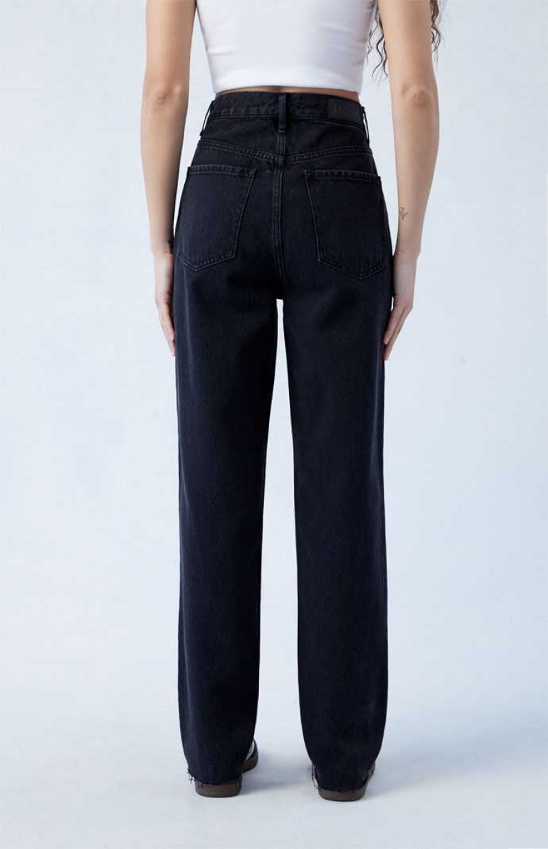 Pantalones PacSun Eco Black Dad Mujer Negras | DTSKG1820