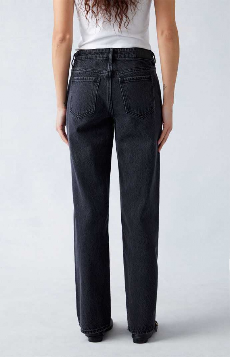 Pantalones PacSun Eco Black Low Rise Directo Leg Mujer Indigo | BVNKR2590