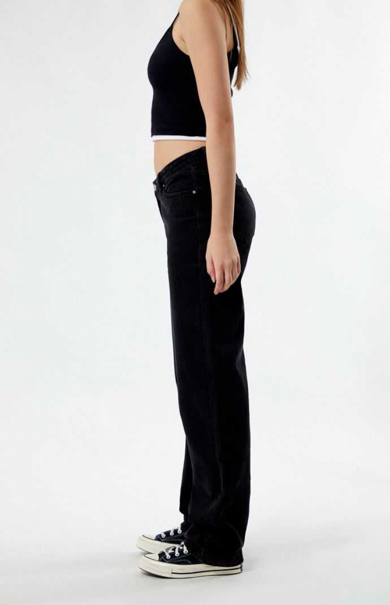 Pantalones PacSun Eco Black V-Dip '90s Boyfriend Mujer Indigo | NFREI7924