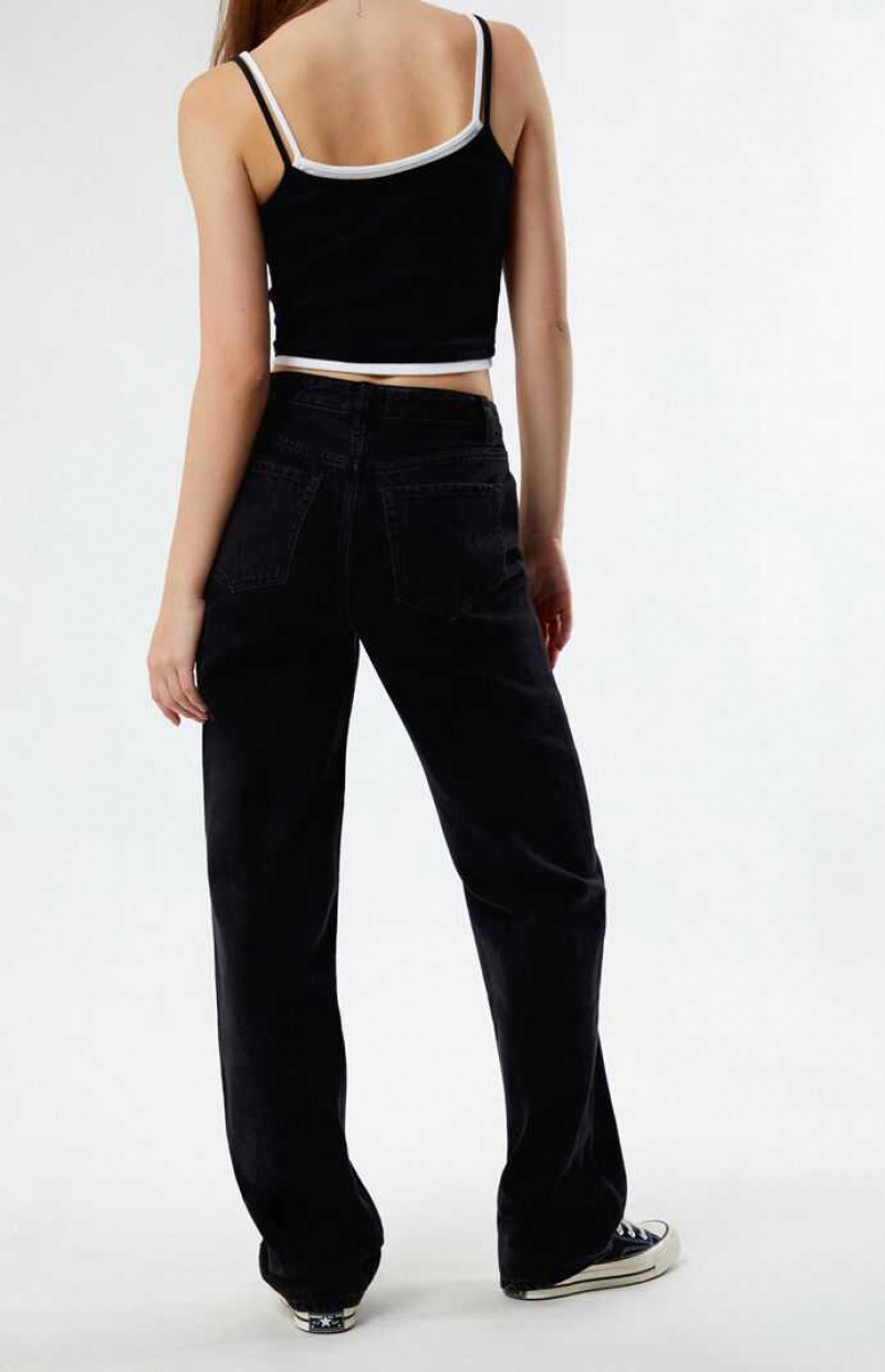 Pantalones PacSun Eco Black V-Dip '90s Boyfriend Mujer Indigo | NFREI7924