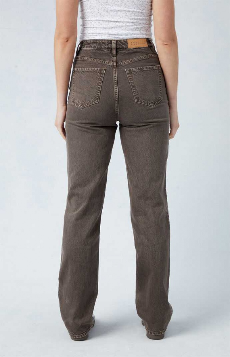 Pantalones PacSun Eco Brown '90s Boyfriend Mujer Marrones | VYEWK5397