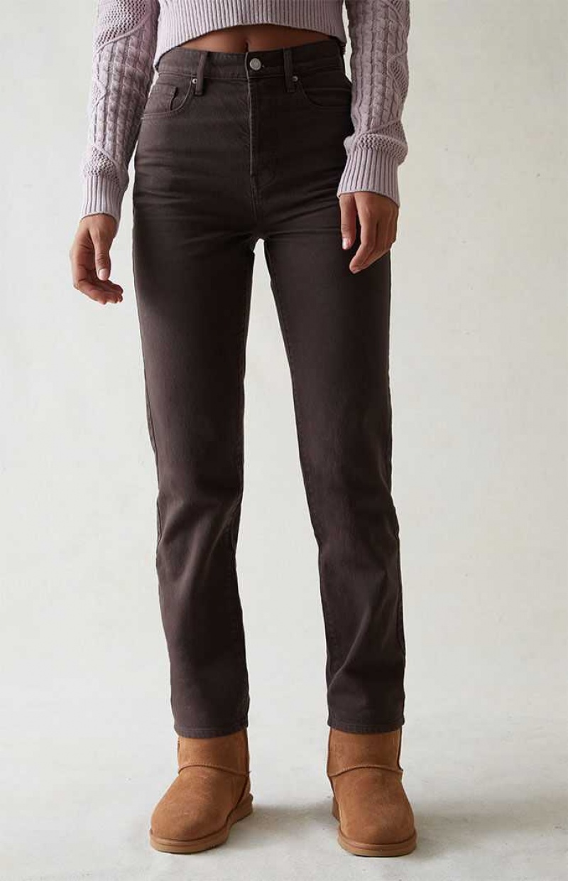 Pantalones PacSun Eco Brown Dad Mujer Marrones | GRAHK1865