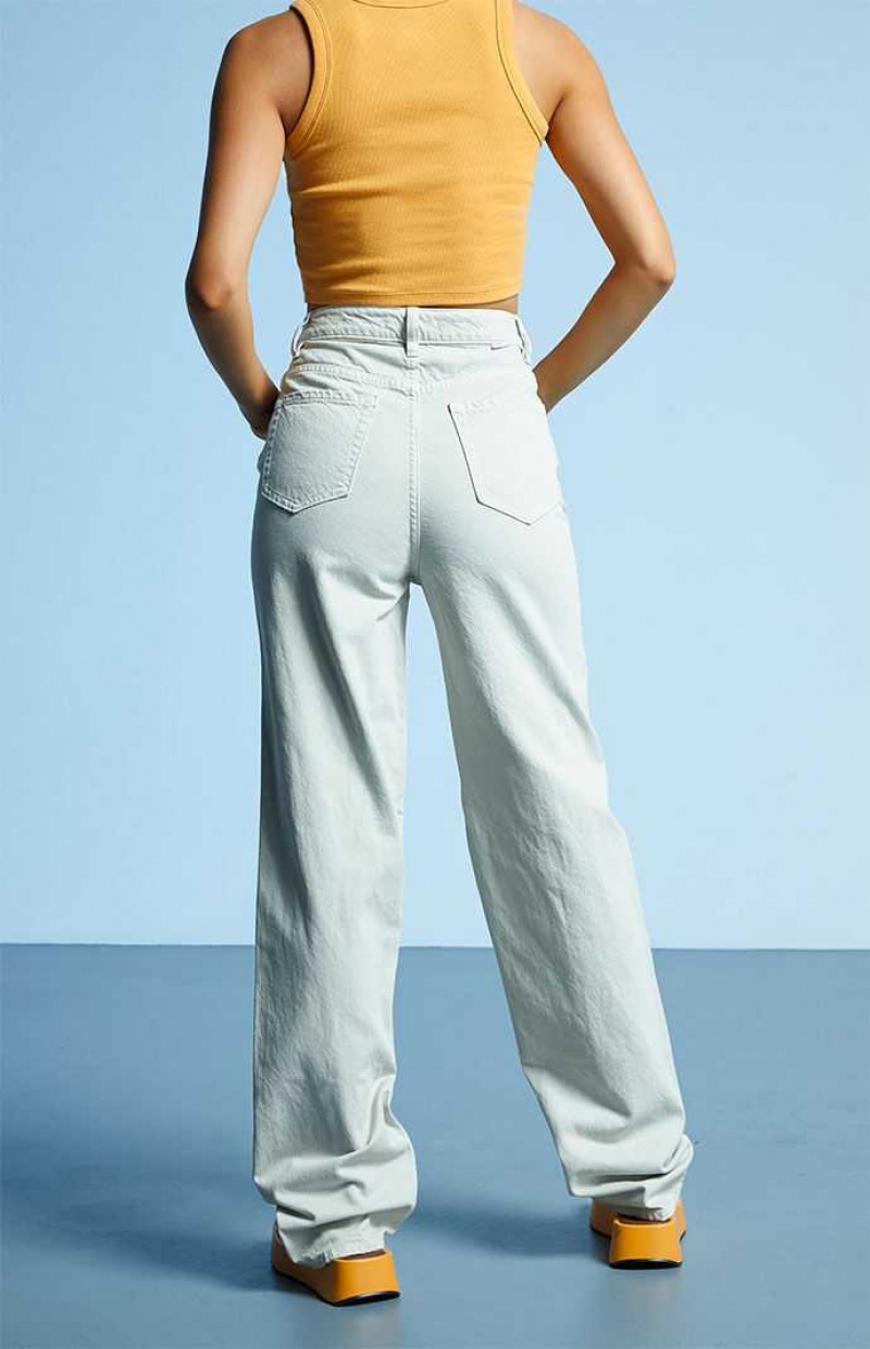 Pantalones PacSun Eco Gray Ripped '90s Boyfriend Mujer Gris | HRCET3092