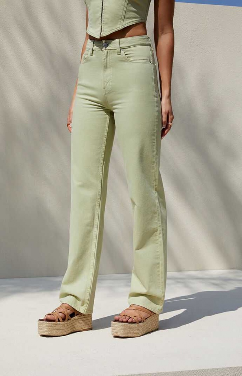 Pantalones PacSun Eco Green '90s Boyfriend Mujer Beige | ORXEI5946