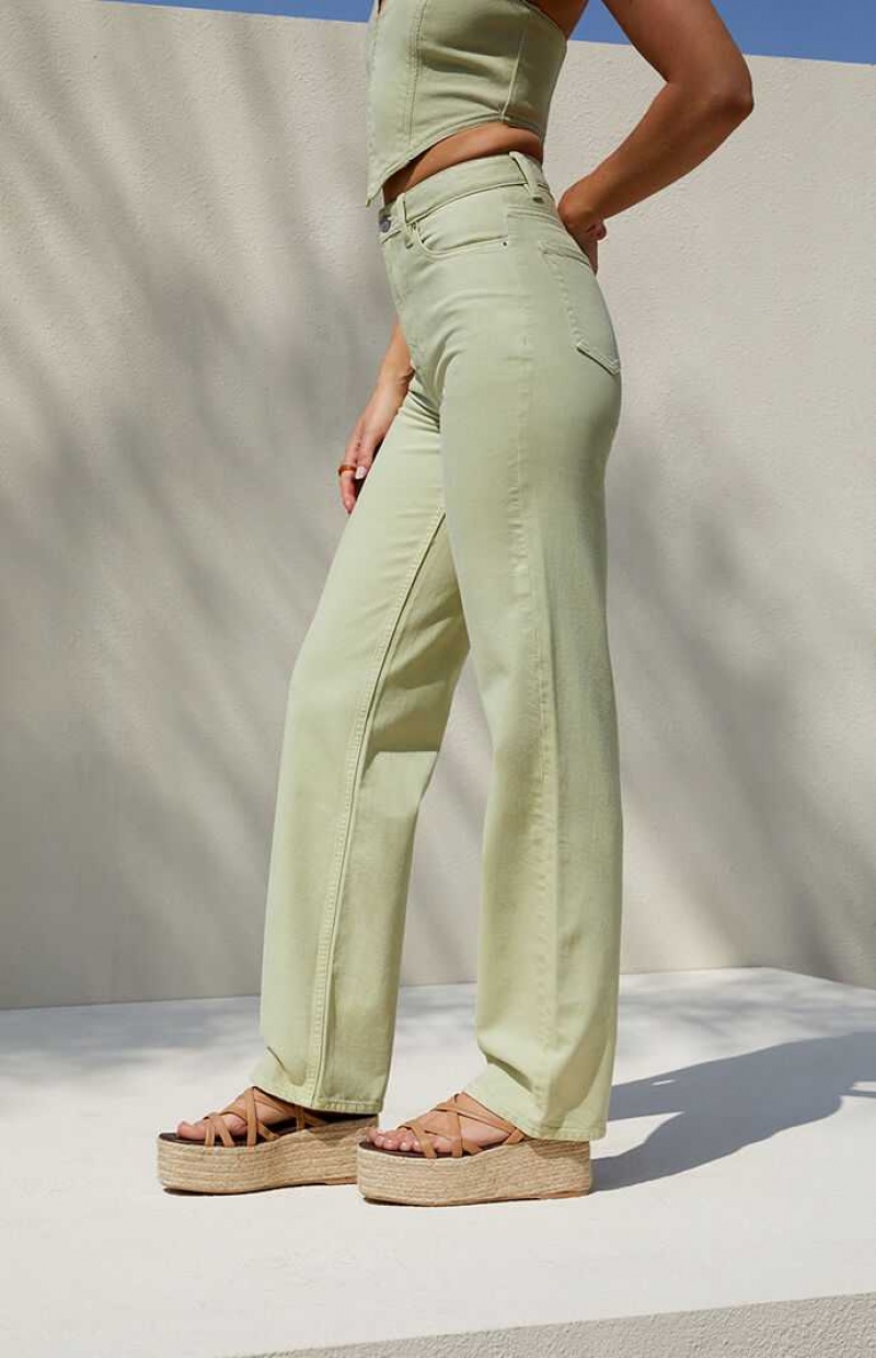 Pantalones PacSun Eco Green '90s Boyfriend Mujer Beige | ORXEI5946