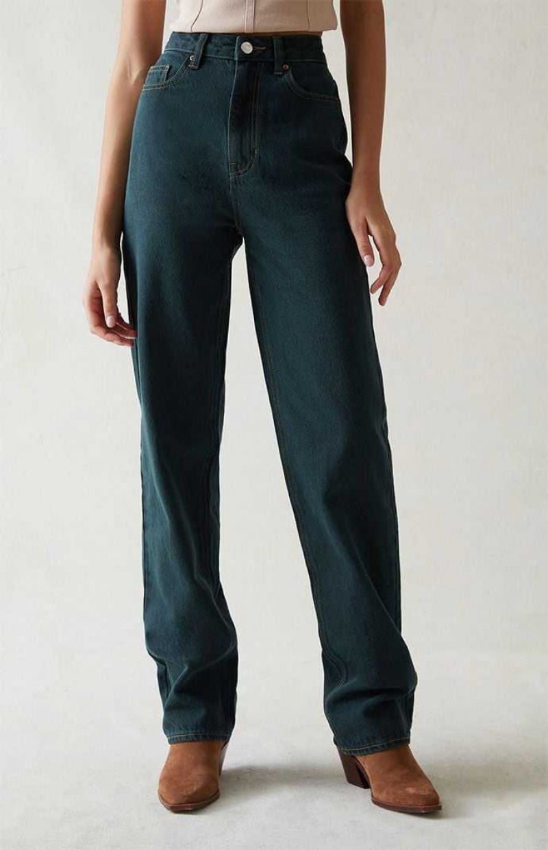 Pantalones PacSun Eco Green \'90s Boyfriend Mujer Verde | NWLGI9365