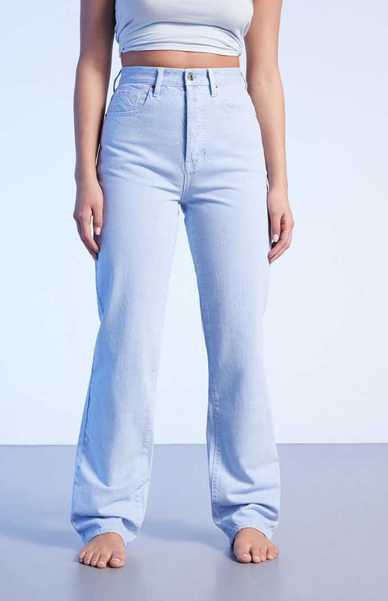 Pantalones PacSun Eco Light Blue Dad Mujer Indigo | DJBKX3604