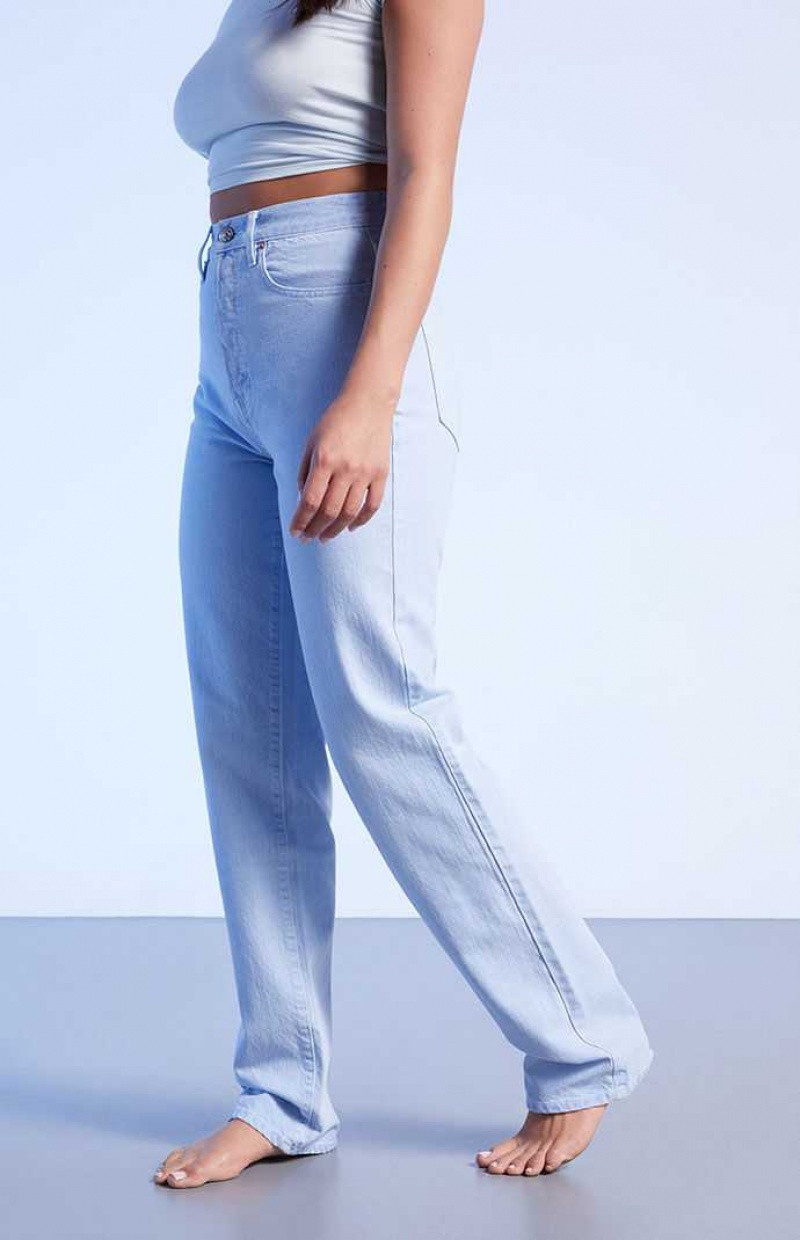 Pantalones PacSun Eco Light Blue Dad Mujer Indigo | DJBKX3604