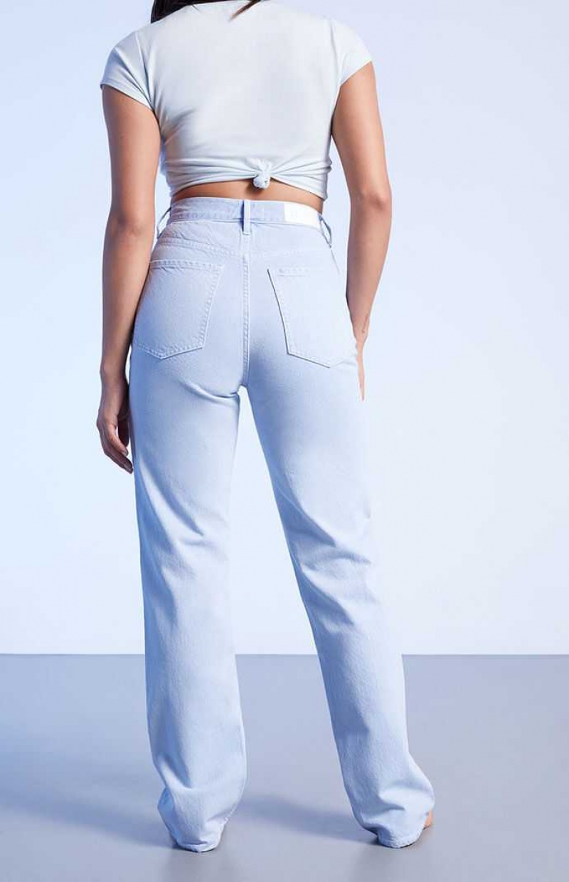 Pantalones PacSun Eco Light Blue Dad Mujer Indigo | DJBKX3604